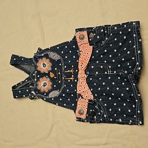 24 month owl Jean overall shorts